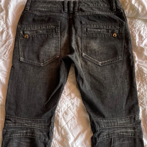 Balmain Grey Mid Rise Straight leg jeans - Picture 2 of 6